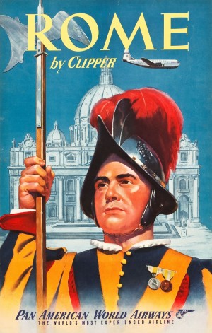 Rome Pan American World Airways Travel Poster